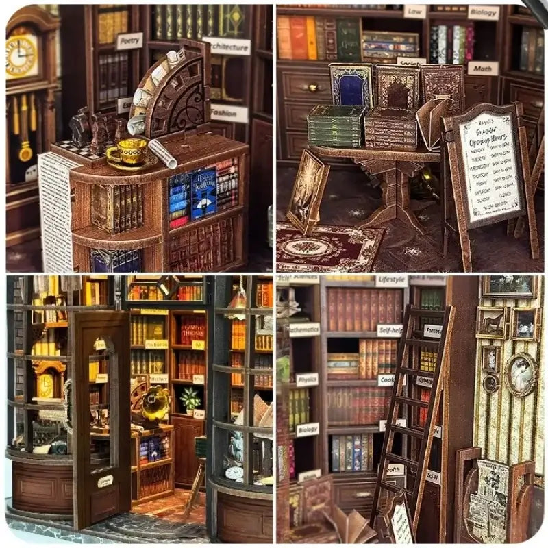 Sashura™ Premium Vintage Hoggor Bookstore DIY Kit - Enchanting Bookshelf Decor by Sashura Premium