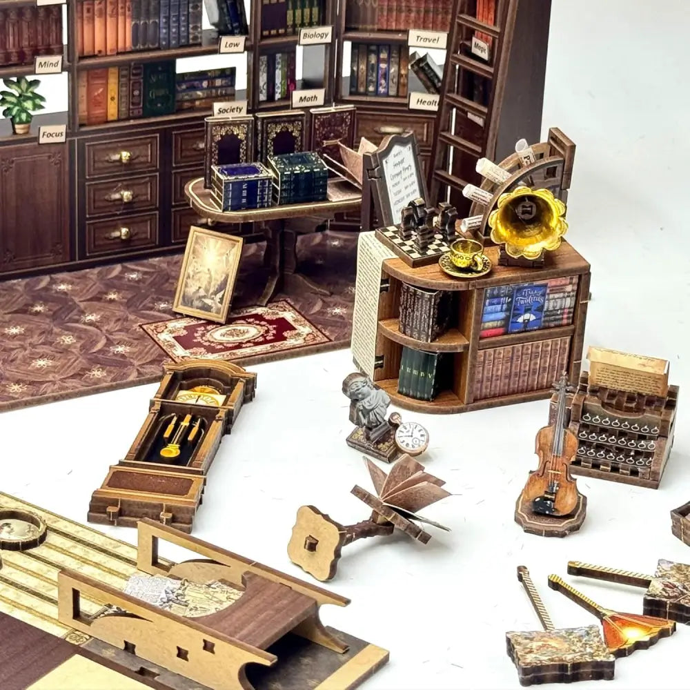 Sashura™ Premium Vintage Hoggor Bookstore DIY Kit - Enchanting Bookshelf Decor by Sashura Premium