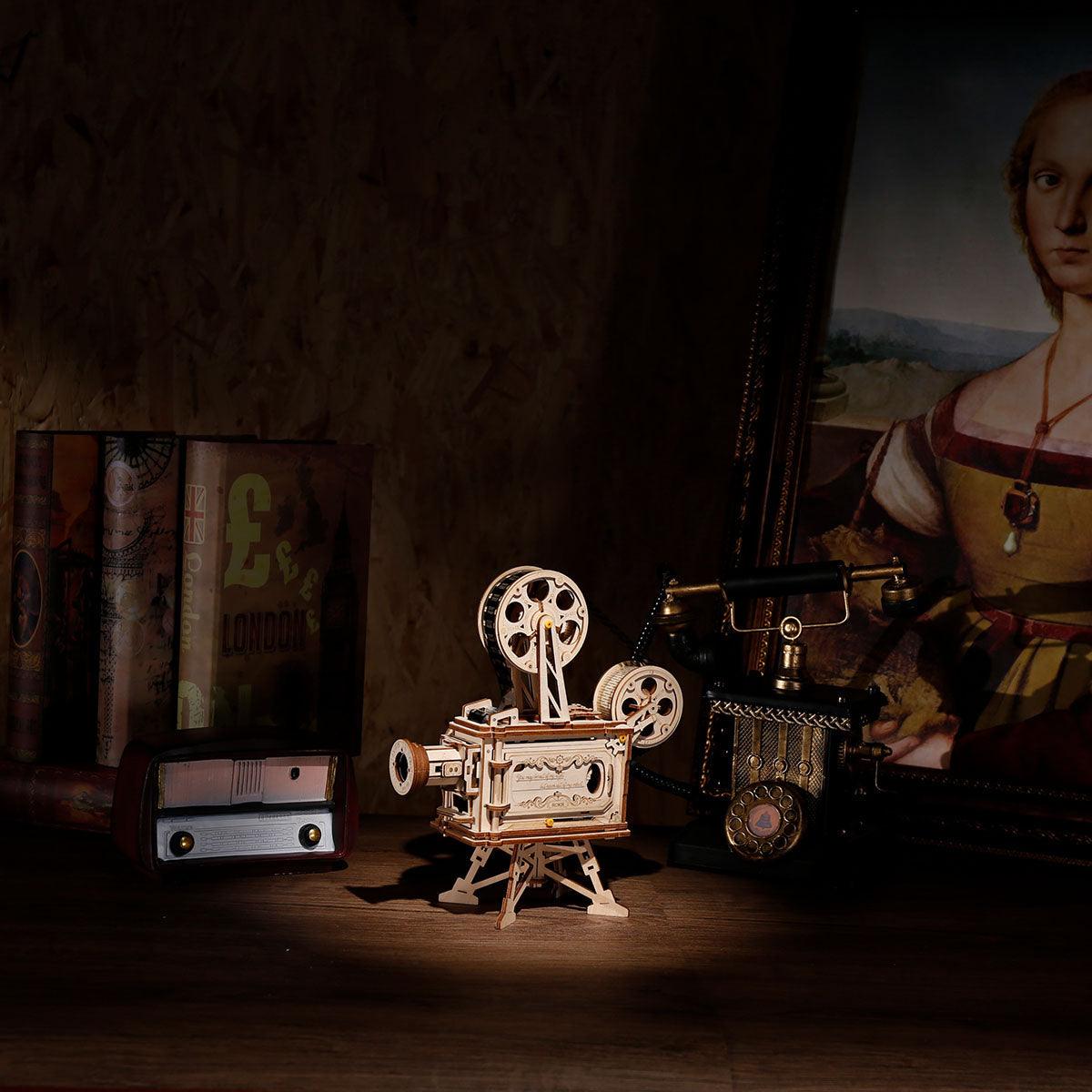 Sashura™ Premium Vintage Vitascope DIY Wooden Movie Projector - Mechanical Cinema by Sashura Premium