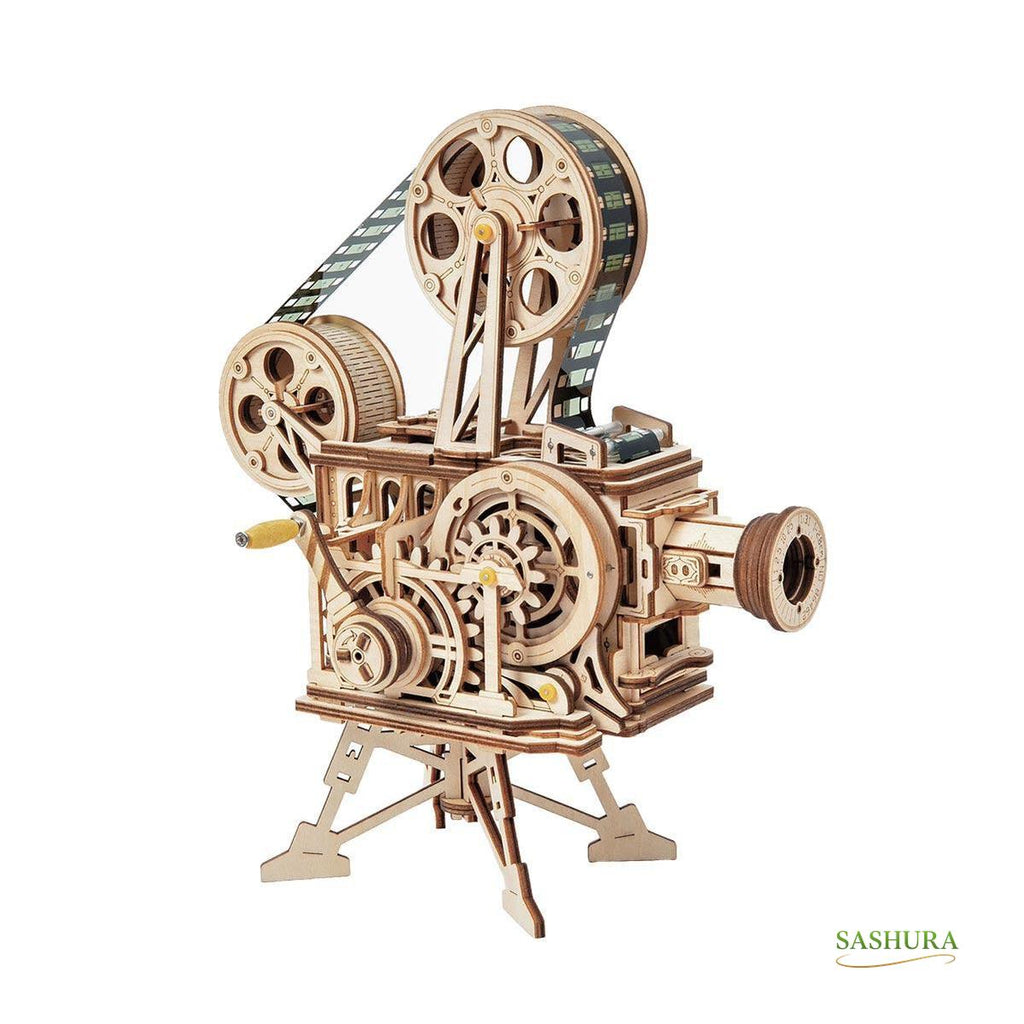 Sashura™ Premium Vintage Vitascope DIY Wooden Movie Projector - Mechanical Cinema by Sashura Premium