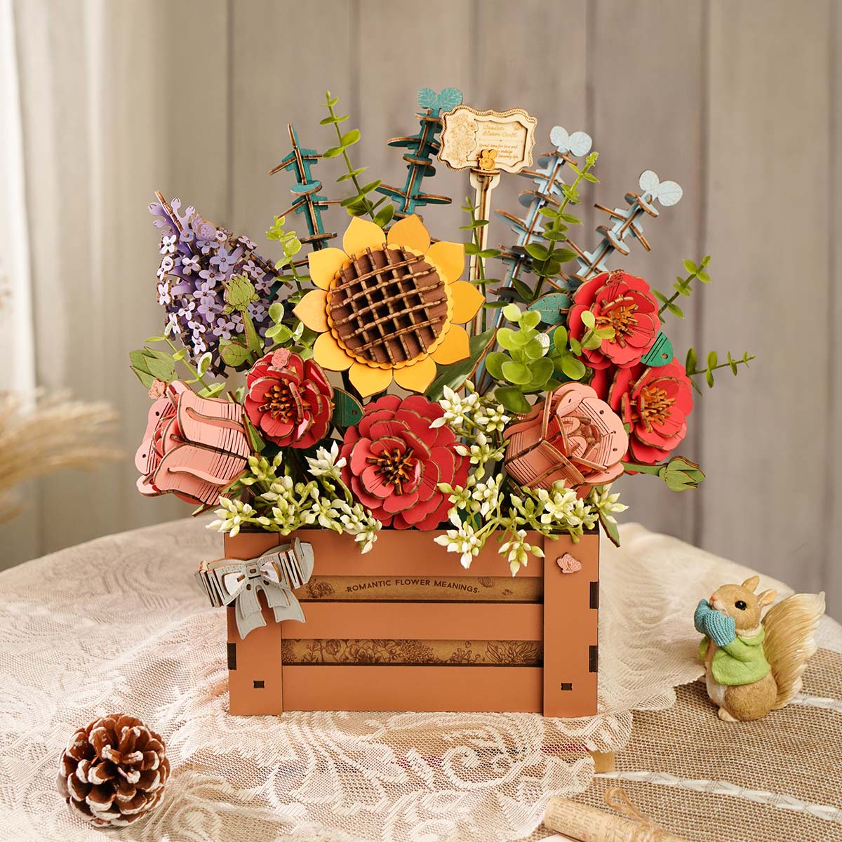 Sashura™ Premium Wooden Bloom Box - Everlasting DIY Floral Decor by Sashura Premium
