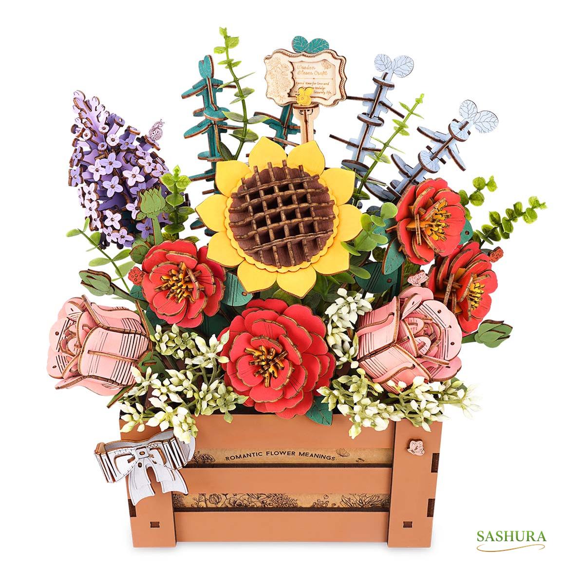 Sashura™ Premium Wooden Bloom Box - Everlasting DIY Floral Decor by Sashura Premium