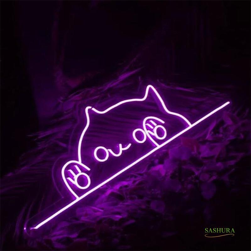 Sashura™ Radiant Cat Neon Light - Ambient Glow Home Decor by Sashura Premium
