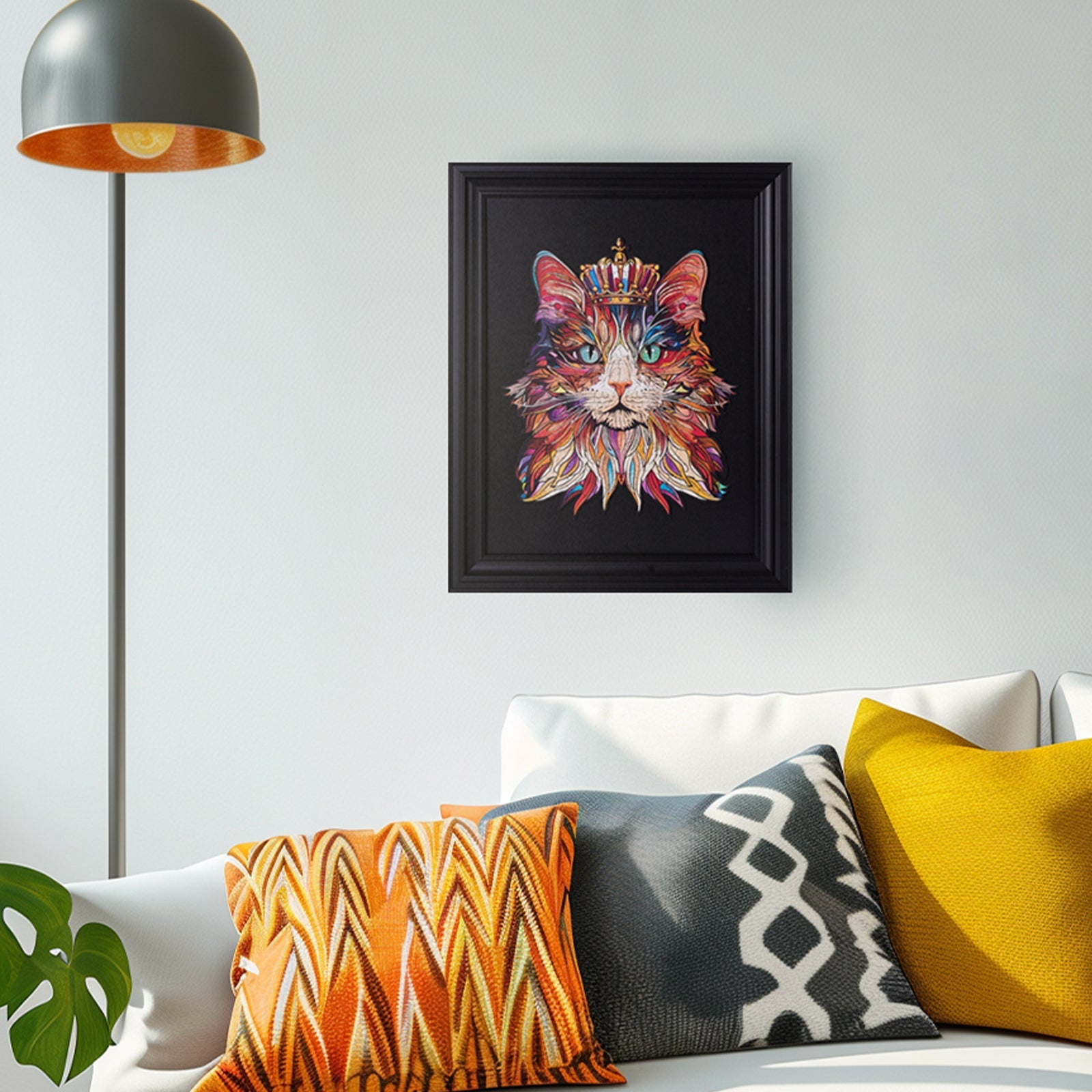 Sashura™ Regal Cat King Wooden Puzzle - Artistic Mental Challenge by Sashura Premium