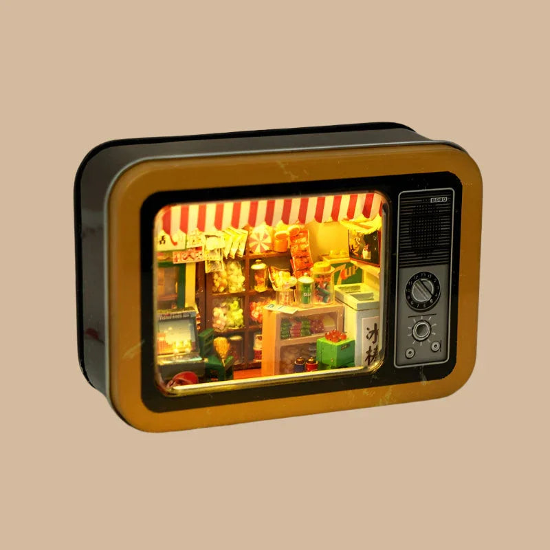 Sashura™ Vintage Retro TV Miniature Room - Creative DIY Crafting by Sashura Premium